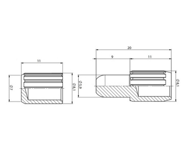 Штифт крепления стабилизатора столешницы к столу
