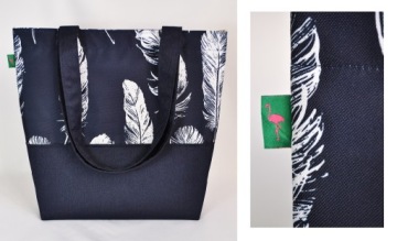 СУМКА-ШОППЕР COOLFLAMINGO ПЕРО НА МОЛНИИ