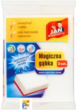 NA PLAMY Magiczna Gąbka JAN NIEZBĘDNY czyścik usuwa KREDKI ATRAMENT BRUD x2
