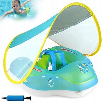 Koło dmuchane dla dzieci materac ponton z daszkiem