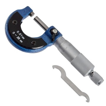 GEKO MIKROMETR ZEWNĘTRZNY ANALOGOWY 0-25mm 0-01mm Z NONIUSZEM G01486