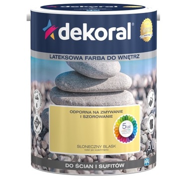 Farba do wnętrz DEKORAL 5L SŁONECZNY BLASK