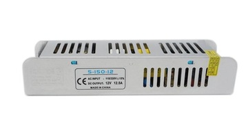 БЛОК ПИТАНИЯ ДЛЯ МОНТАЖА СВЕТОДИОДНОЙ ЛЕНТЫ SLIM 8.5А 150Вт 12В