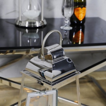 Серебряный садовый фонарь, гламурный фонарь 2в1, 71см