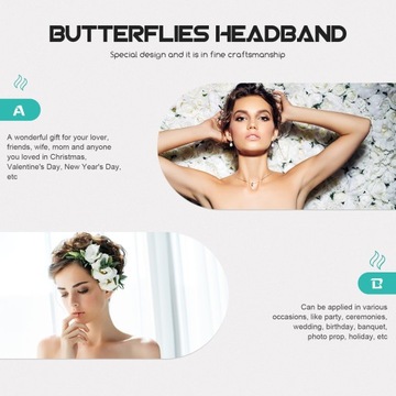 Головной убор Butterfly Fascinator с повязкой на голову