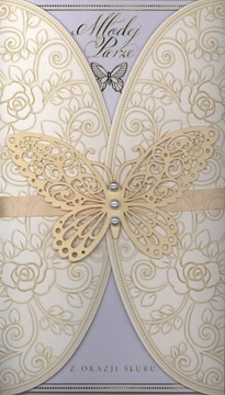 KARTKA NA ŚLUB DLA MŁODEJ PARY NA PREZENT WESELNY