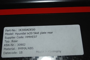 VRSTVA NÁRAZNÍKU ZADNÍ PŘEDNÍ CARBON HYUNDAI IX20 1K300ADE00 ORIG.