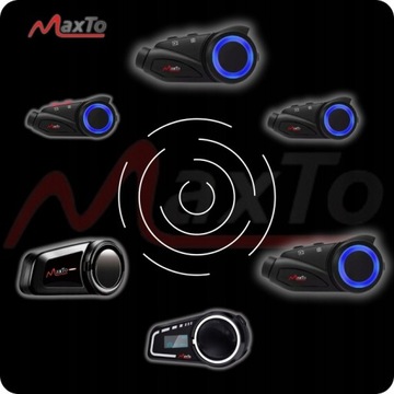 MAXTO M2 МОТОЦИКЛОВЫЙ ИНТЕРКОМ ПОЛНАЯ КОНФЕРЕНЦИЯ ДО 6 1000 М ПОЛЬСКИЙ ЛИДЕР