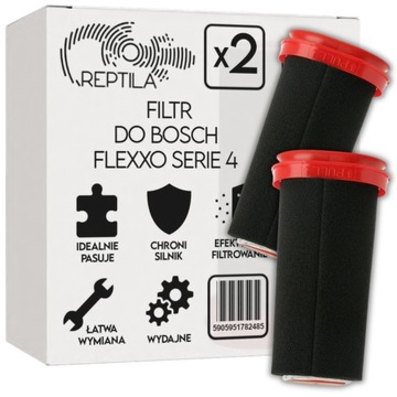 2x FILTR DO ODKURZACZA BOSCH FLEXXO SERIES 4 ZMYWALNY