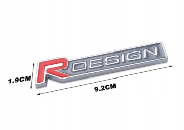ЛОГОТИП Эмблема металл 3D R-DESIGN VOLVO RED
