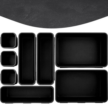 НАБОР ОРГАНАЙЗЕРА ВСТАВКА ДЛЯ ЯЩИКА, 8 шт, ЧЕРНЫЙ