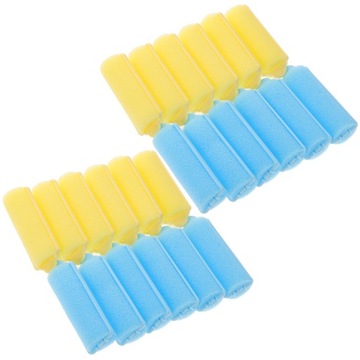 JEDWABNE WAŁKI DO CZARNYCH WŁOSÓW GĄBKA LOKÓWKA MODELUJĄCA 24 SZT.