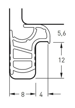 USZCZELKA UNIWERSALNA DRZWI METALOWE ZEWNĘTRZNE WEJŚCIOWE BRĄZ CIEMNY 1mb