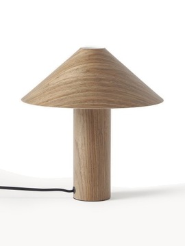 Westwing Mała drewniana lampa stołowa Ernesto 30 x 32 cm E14
