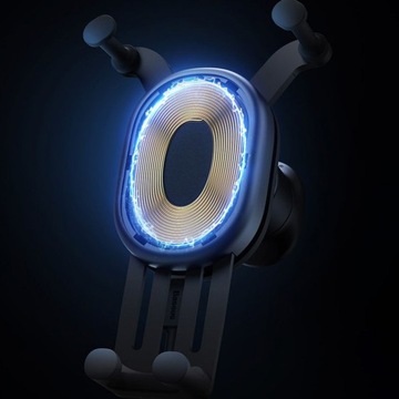 Прочный автомобильный держатель с зарядкой Qi для телефона/смартфона Baseus 2-в-1