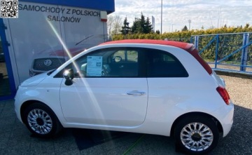 Fiat 500 II CC Seria 4 1.0 mHEV 70KM 2023 Fiat 500 Hybrid -Cabrio -Salon PL-Serwisowany w ASO-Dolcevita Hybryda 69KM, zdjęcie 4