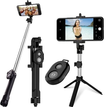 KIJEK DO SELFIE TRIPOD STATYW PILOT BLUETOOTH SELFIESTICK UCHWYT do TELEFON