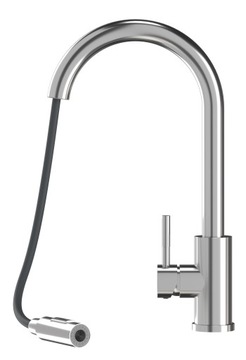 КУХОННЫЙ Смеситель, ВЫДВИЖНОЙ ИЗЛИК, ХРОМ, СТАЛЬНОЙ КУХОННЫЙ Смеситель, LOSETO