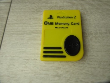 ОРИГИНАЛЬНАЯ КАРТА ПАМЯТИ SONY PLAYSTATION PS2 MAGIC GATE ЖЕЛТАЯ, 8 МБ PS-80516