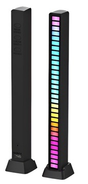 Wskaźnik wysterowania audio 32LED czarny