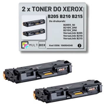 100% NEW 2x Toner B205 B210 B215 106R04348 do XEROX VersaLink B210 B215