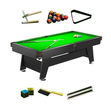 9FT Stół Bilardowy Radley Vintage Pool Płyta Kamienna Kamień Czarny