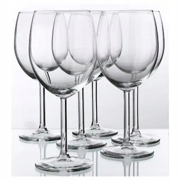 KIELISZKI DO WINA CZERWONEGO 6 szt SZKŁO 300 ml