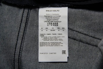 Armani Jeans 8n6j21 6dlpz _ Regular Fit _ ciemnogranatowe jeansy _ 34