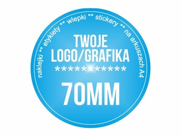 Etykiety naklejki okrągłe fi70mm 500szt EXTRA