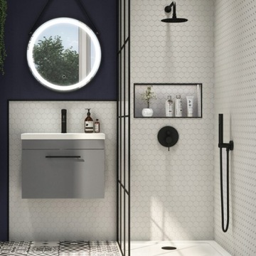 VELDMAN BLACK COSTA ЧЕРНЫЙ КОМПЛЕКТ ВСТРАИВАННОГО МОНТАЖА 30 см