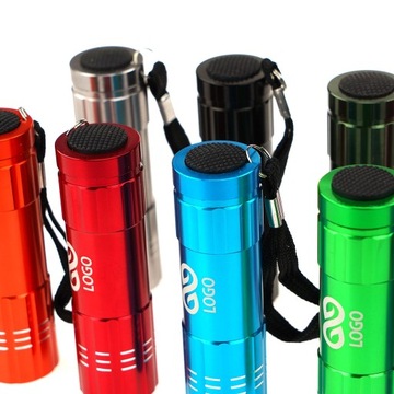 LATARKI REKLAMOWE z grawerem Z LOGO latarki LED + pudełko GRATIS 10szt