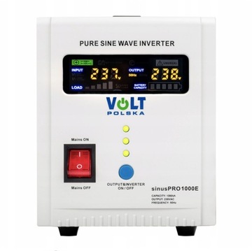 AWARYJNE ZASILANIE PIECA CO POMPY UPS Sinuspro-1000W E 12V 1000VA