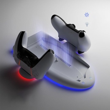 Stacja Chłodząca Podstawka Ładująca z efektem RGB do PS5 Slim