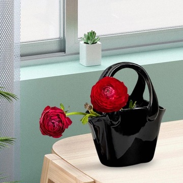 Керамическая Ваза Креативная Декоративная Сумочка Черная