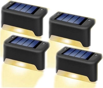 4 Szt WODOODPORNA LAMPA SOLARNA OGRODOWA schody it