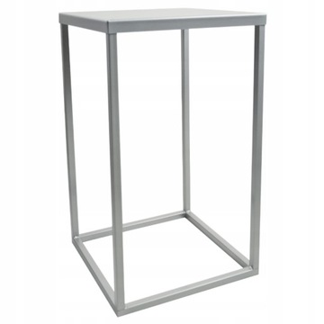 SIMPLE-12 Kwietnik 40cm metalowy srebrny 1-poziomowy