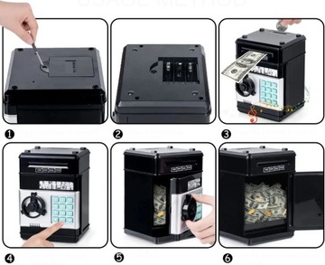 СЕЙФ-КОПИЛКА АТМ-ИГРУШКА ДЛЯ ДЕТЕЙ + ПИН-код