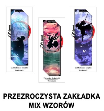 Zakładka przezroczysta - Demon Slayer mix wzorów