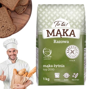 MĄKA ŻYTNIA RAZOWA TYP 2000 DO ZAKWASU CHLEBA 1kg