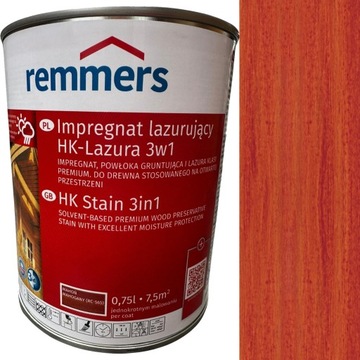 Remmers IMPREGNAT do drewna HK LASUR LAZURA 3w1 0,75L MAHOŃ 2255
