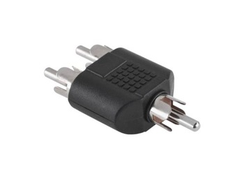 Rozgałęziacz wtyk cinch RCA 2x wtyk cinch RCA