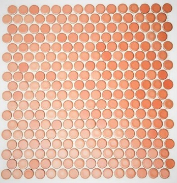 mozaika ceramiczna pomarańczowa mat GUZIK PENNY
