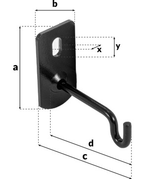 Решетка настенная черная стальная 35х120см + ручки
