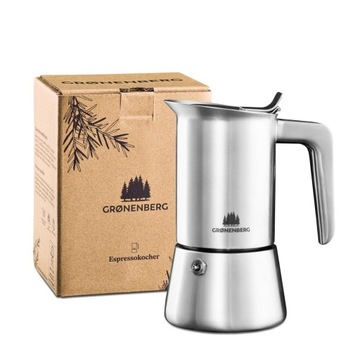 KAWIARKA FRENCH PRESS ZAPARZACZ 4 FILIŻANKI ESPRESSO 200 ML DZBANEK STAL