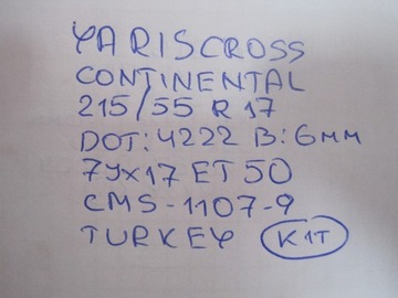 KOLA RÁFKY PNEUMATIKY TOYOTA YARIS CROSS R17 22R