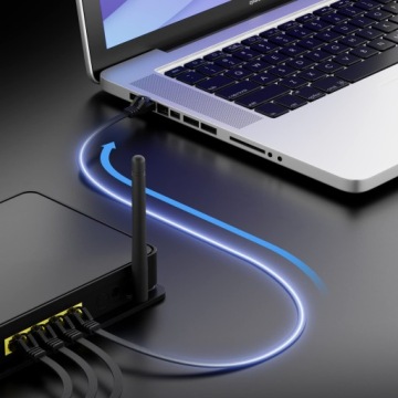 KABEL ETHERNET PRZEWÓD SIECIOWY LAN PATCHCORD SKRĘTKA S/FTP cat.7 PŁASKI 5M