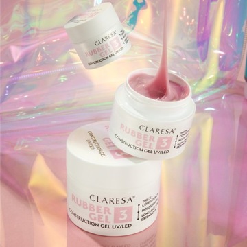 Claresa Rubber Gel 3 густой гель для наращивания ногтей 45г