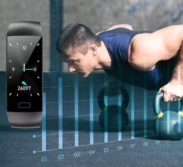 SMARTWATCH zegarek SMARTBAND Pulsometr Krokomierz