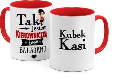 Kubek z imieniem dla kierowniczki