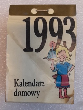 Kalendarz domowy zdzierak 1993